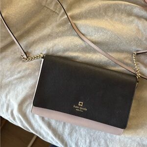 Kate Spade Elegant Black and Light Pink Crossbody Bag